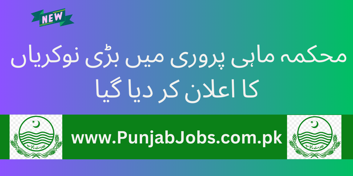 Fisheries Department Jobs 2025 Punjab Apply Online